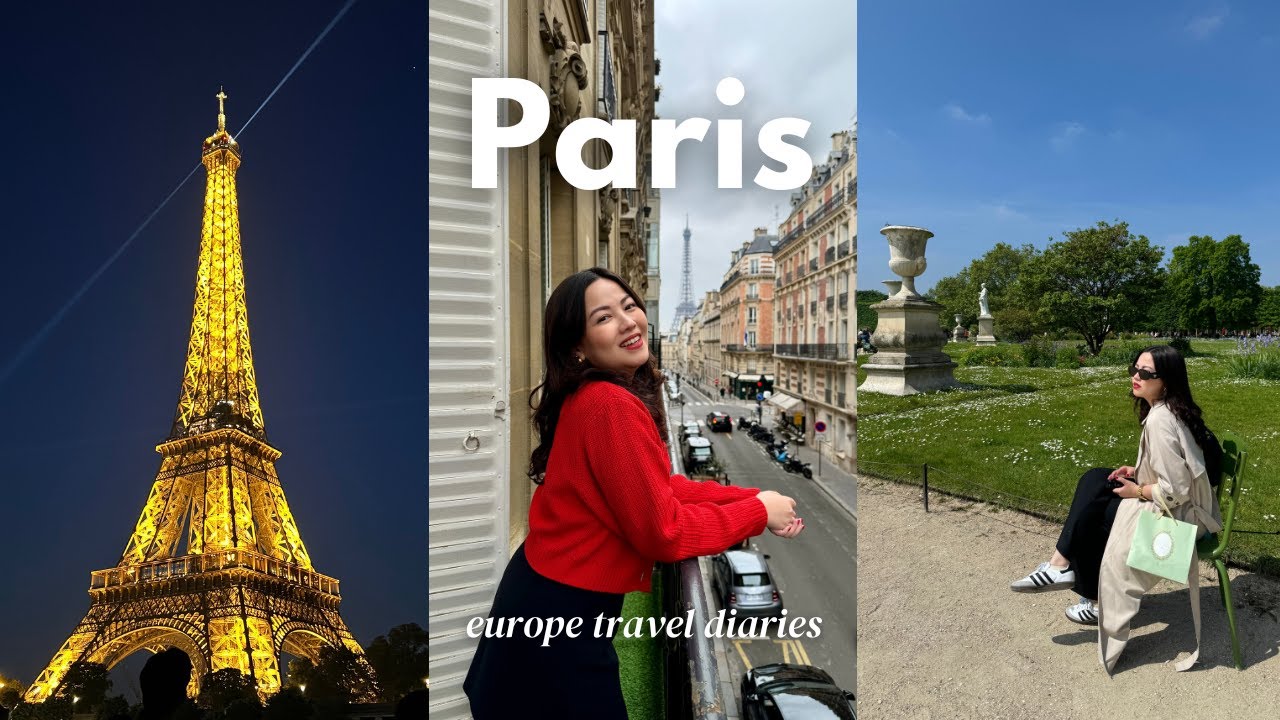 PARIS VLOG 🇫🇷 Bonjour! 1st time in Paris — Eiffel Tower, Cafés, Louvre & things to do
