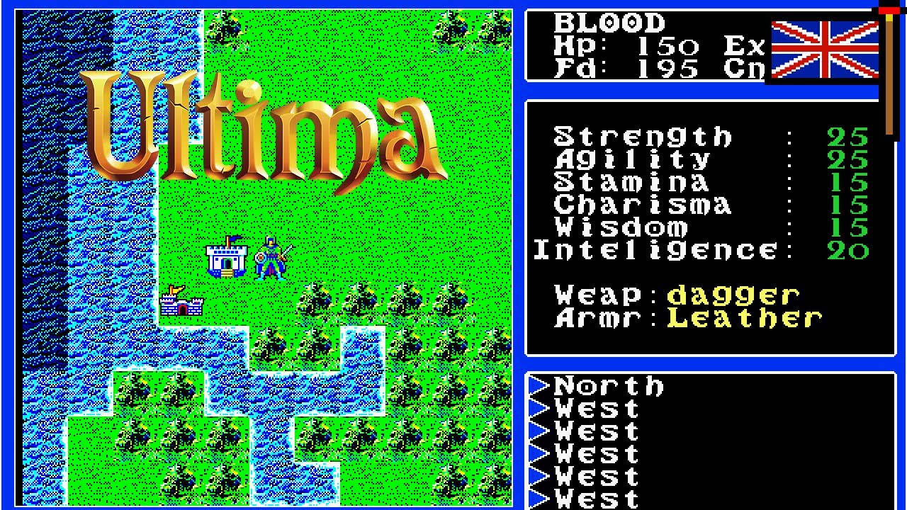Ultima Trilogy - FM Towns Intro + Gameplay [Origin Systems]