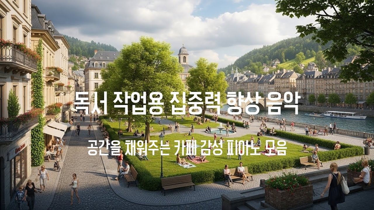 🌿 공간을 채워주는 카페 감성 피아노 모음 | 독서 작업용 집중력 향상 음악 [연속재생]