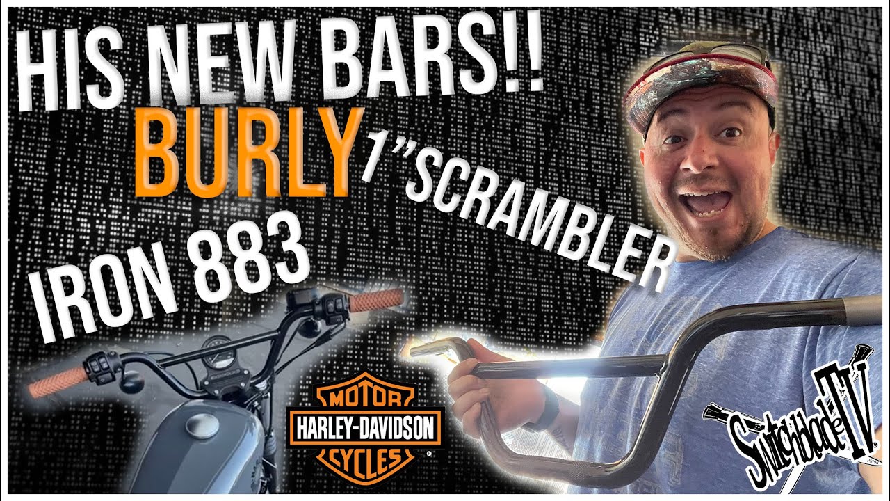Burly Scrambler Bars Install - 2022 Harley Davidson Iron 883