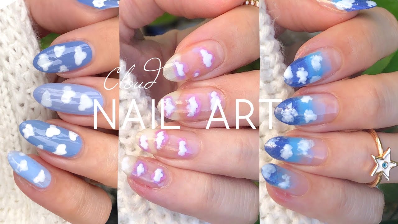 3 Farklı Bulut Modeli / 3 Cloud Nail Art /Bunları Yapmak Çok Kolay / Benimelim