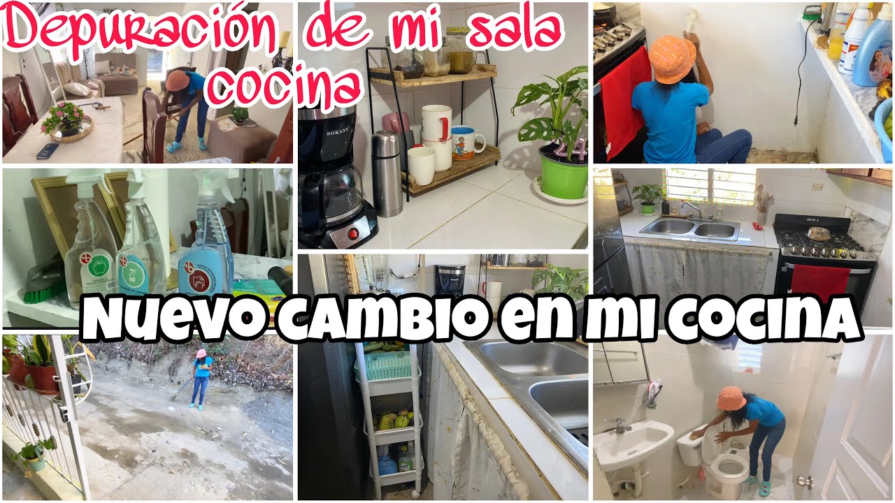 PINTANDO MI COCINA Limpieza rápida DE mi casita colocó el nuevo organizador de cocina desempolvando🏠