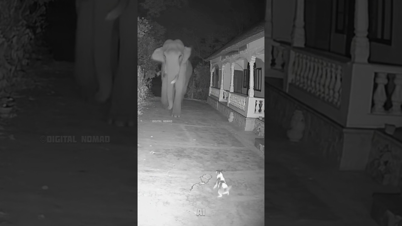 Wild elephant attack in indian village #viral #shorts #trending #viralvideo