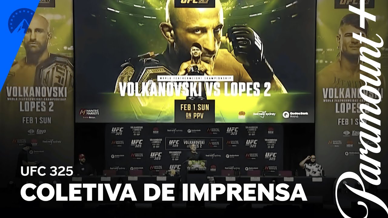 UFC 325 | Coletiva de Imprensa Completa | Volkanovski x Lopes | Paramount Plus Brasil