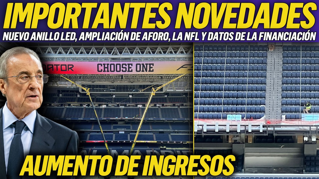 💥EL REAL MADRID COMIENZA LAS OBRAS DEL NUEVO ANILLO LED DEL SANTIAGO BERNABÉU