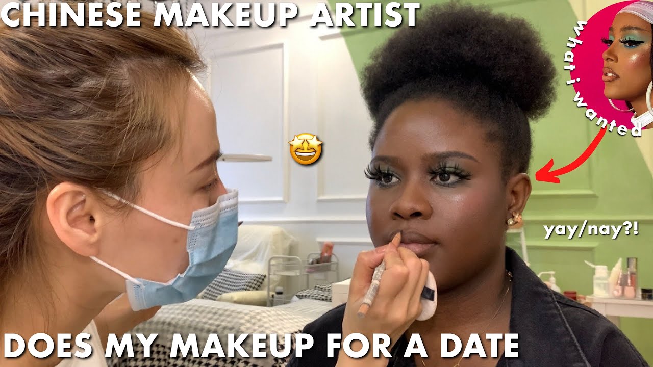 THE BEST REVIEWED CHINESE MAKEUP ARTIST DOES MY MAKEUP FOR A DATE 🤭🤩