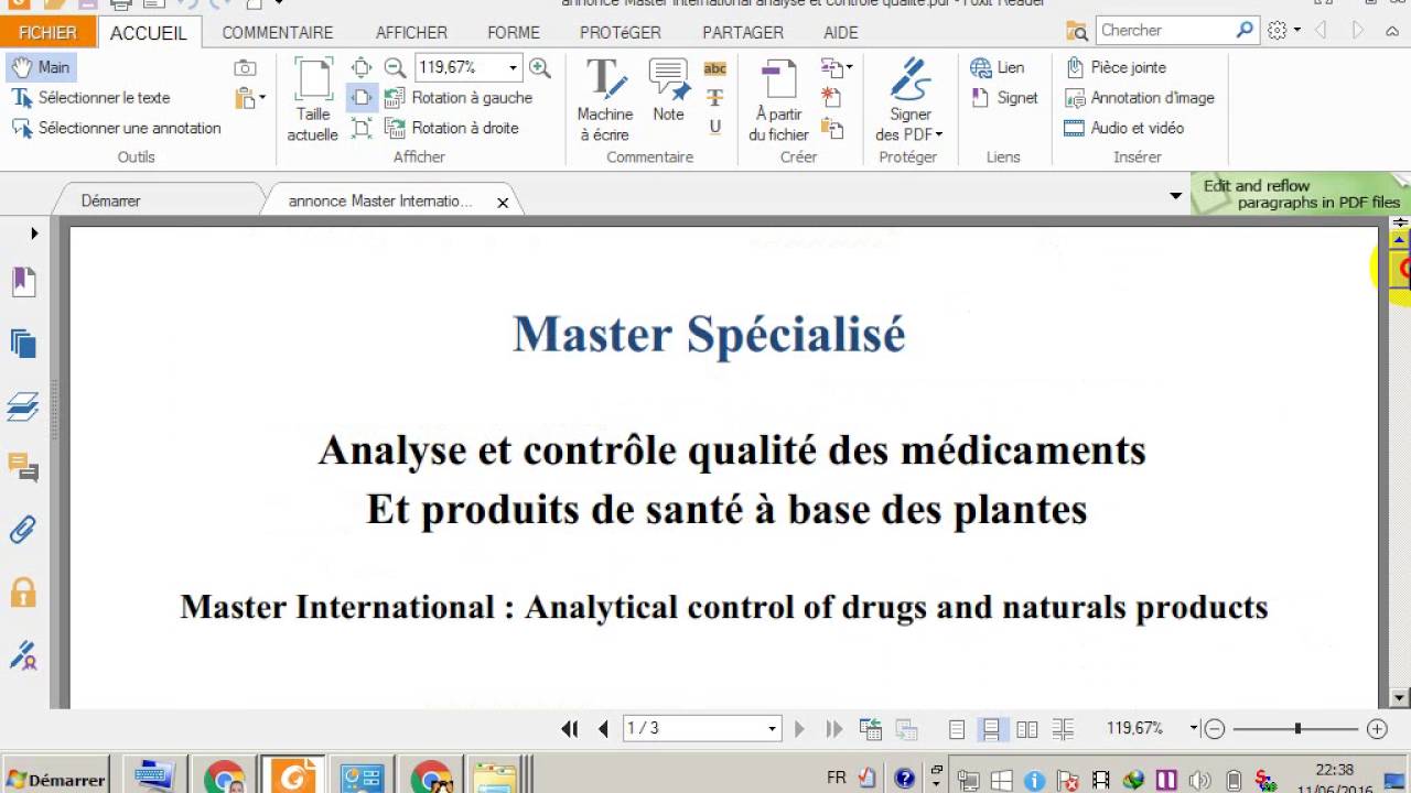 Concours Master Maroc - Inscription à FS de Rabat pour 2016/2017