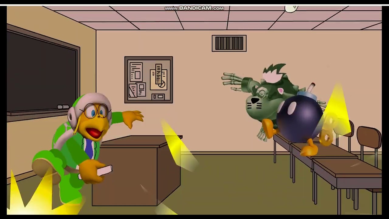 dark cat mecha koopa copies his teacher/grounded