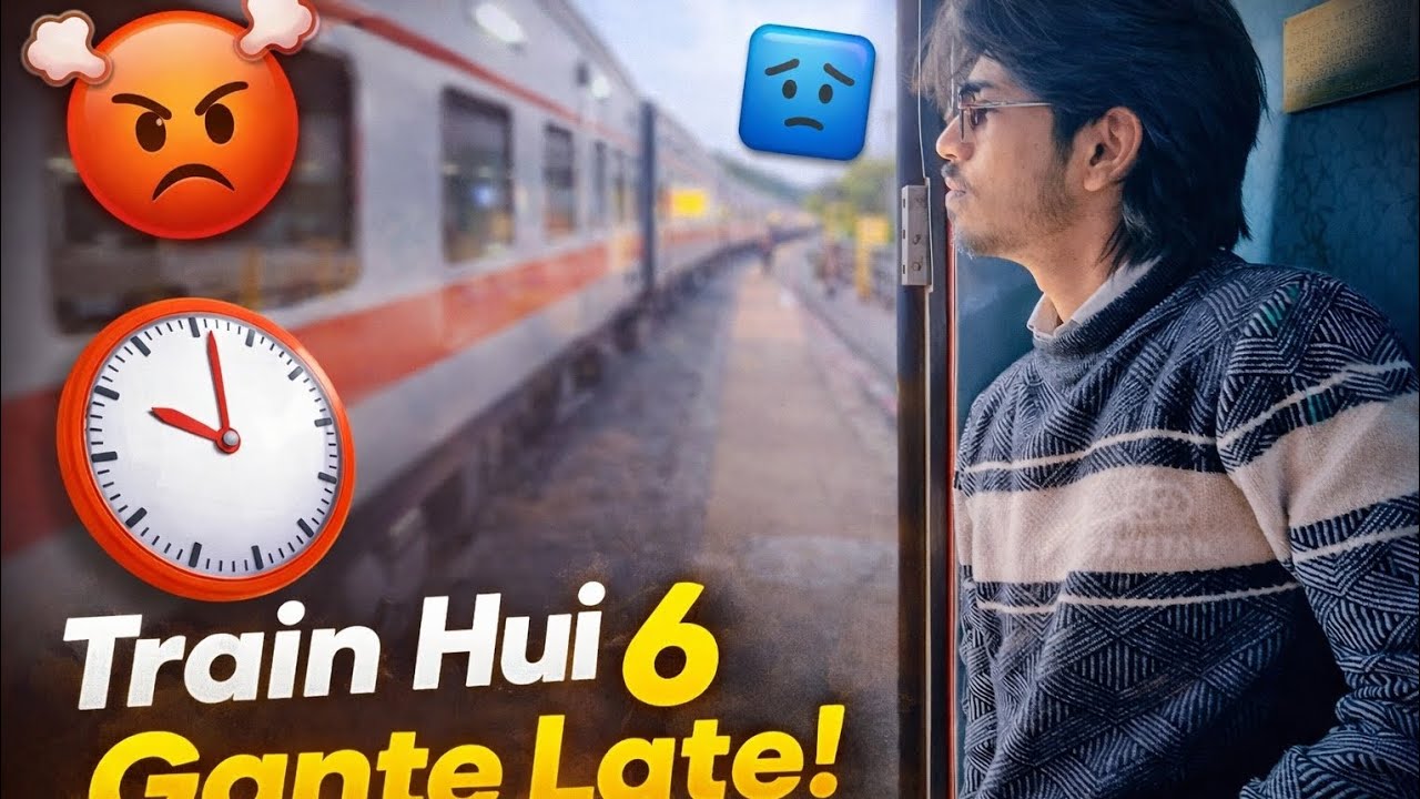 Train hui 6 gante late 😭 raat ko hotel lena pda 🥲 @hr.vloger77 subscribe my channel ♥️ #travel #like