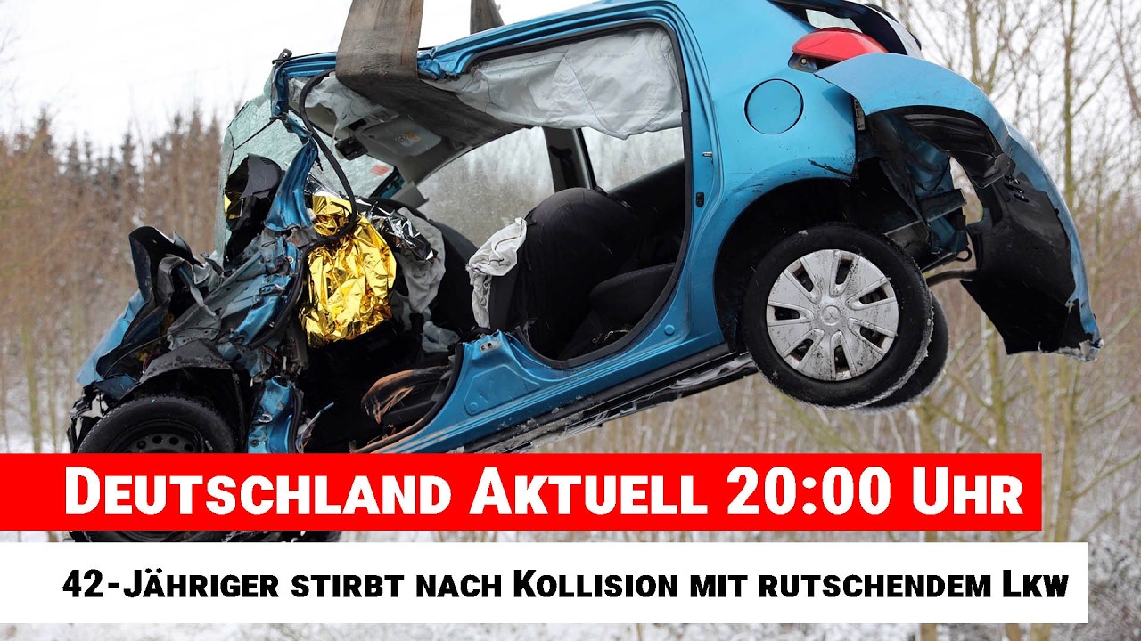 Deutschland Aktuell 20:00 Uhr | 42-Jähriger stirbt nach Kollision mit rutschendem Lkw