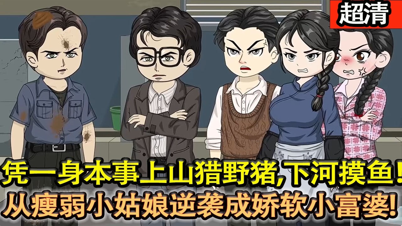 沙雕動畫【七零小可憐被迫下鄉，卻憑一身本事上山獵野豬、下河摸肥魚，養兔種菜樣樣精通，從瘦弱小姑娘逆襲成嬌軟小富婆，日子越過越紅火！】#乖仔动画