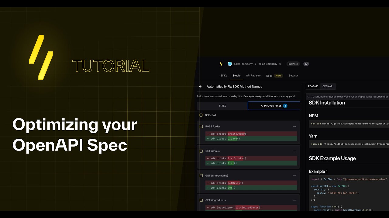 Getting started [1]: optimizing your OpenAPI spec
