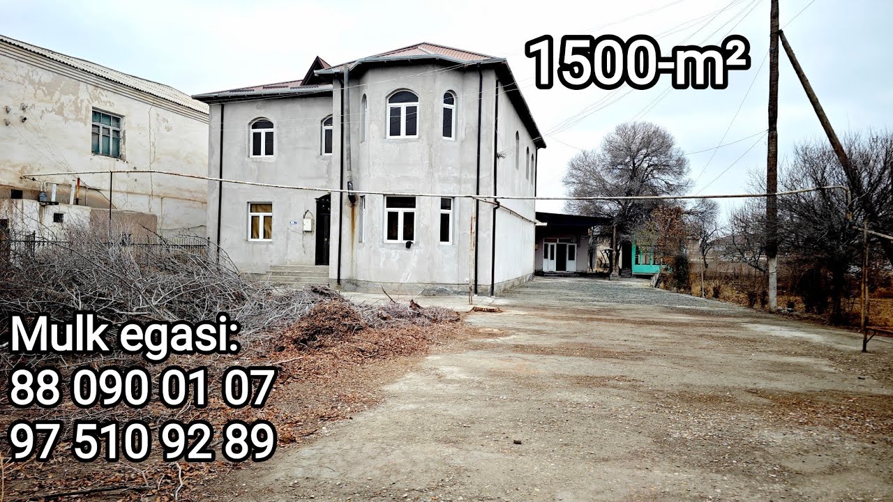 1-qavatli 1500-m² xovli-joy zudlik bn sotiladi Urganch Shovot yòli 5-km 88 090 01 07