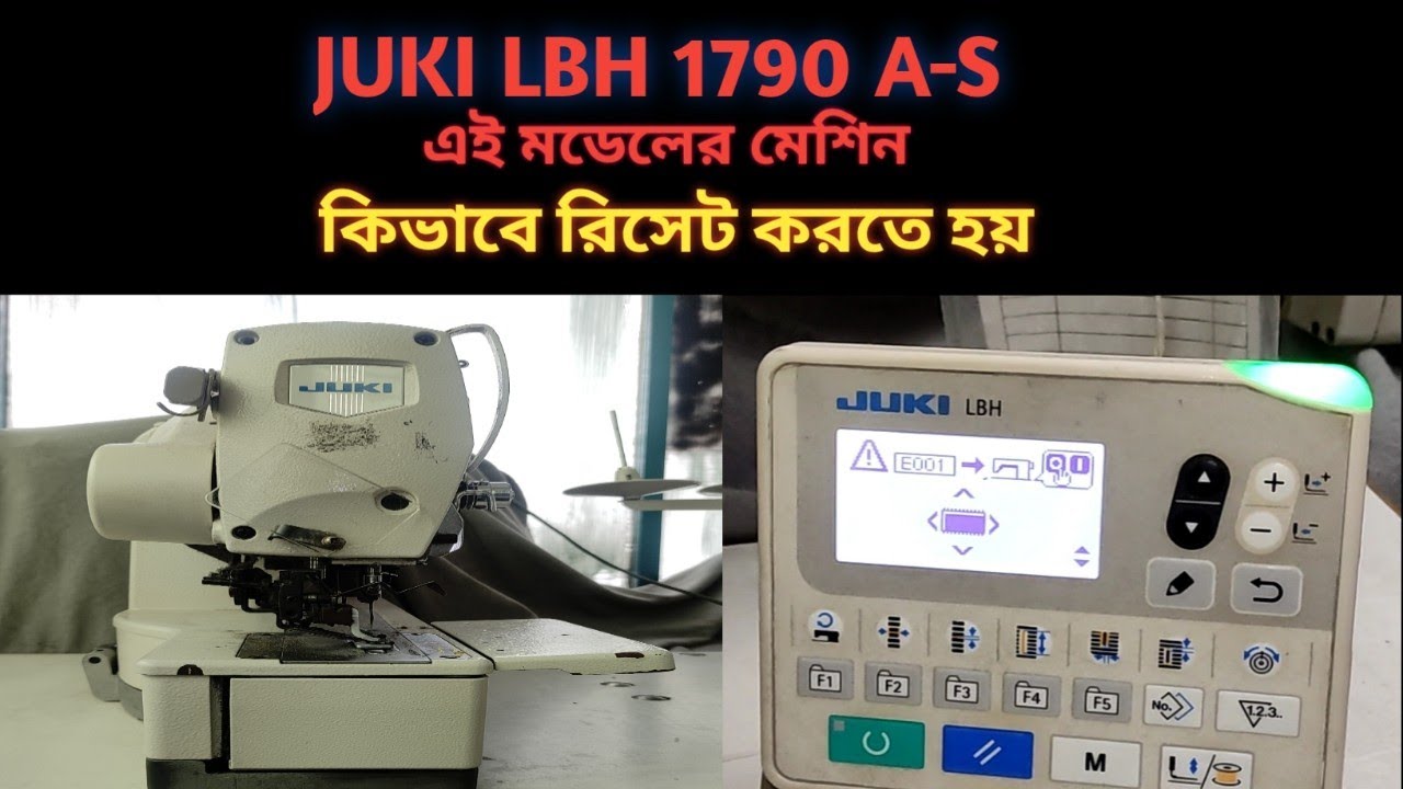 LBh 1790 A-S how to reset juki buttonhole machine
