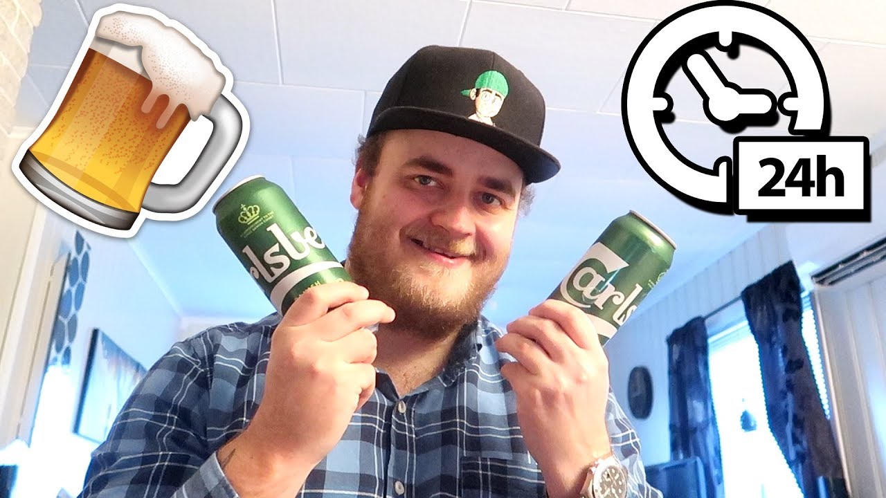 DRIKKER KUN &Oslash;L I 24 TIMER!