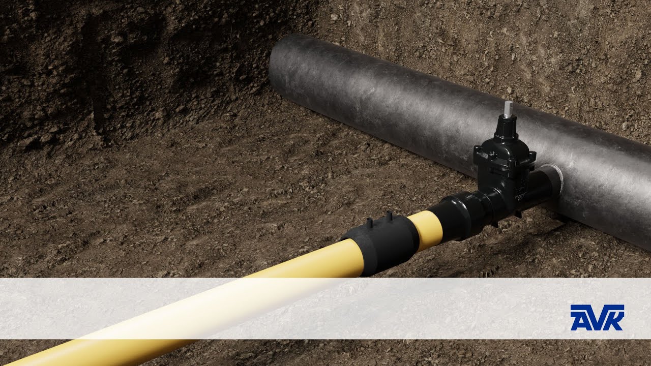 Schuifafsluiters voor gas | eenvoudige overgang van stalen leidingen naar PE-buizen | AVK