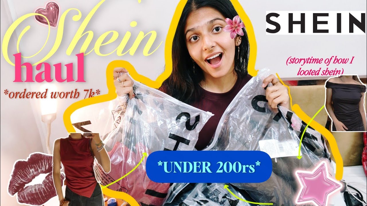 ordered clothes WORTH 7K from SHEIN under rs 200😝 | SHEIN haul🎀🤍 | 