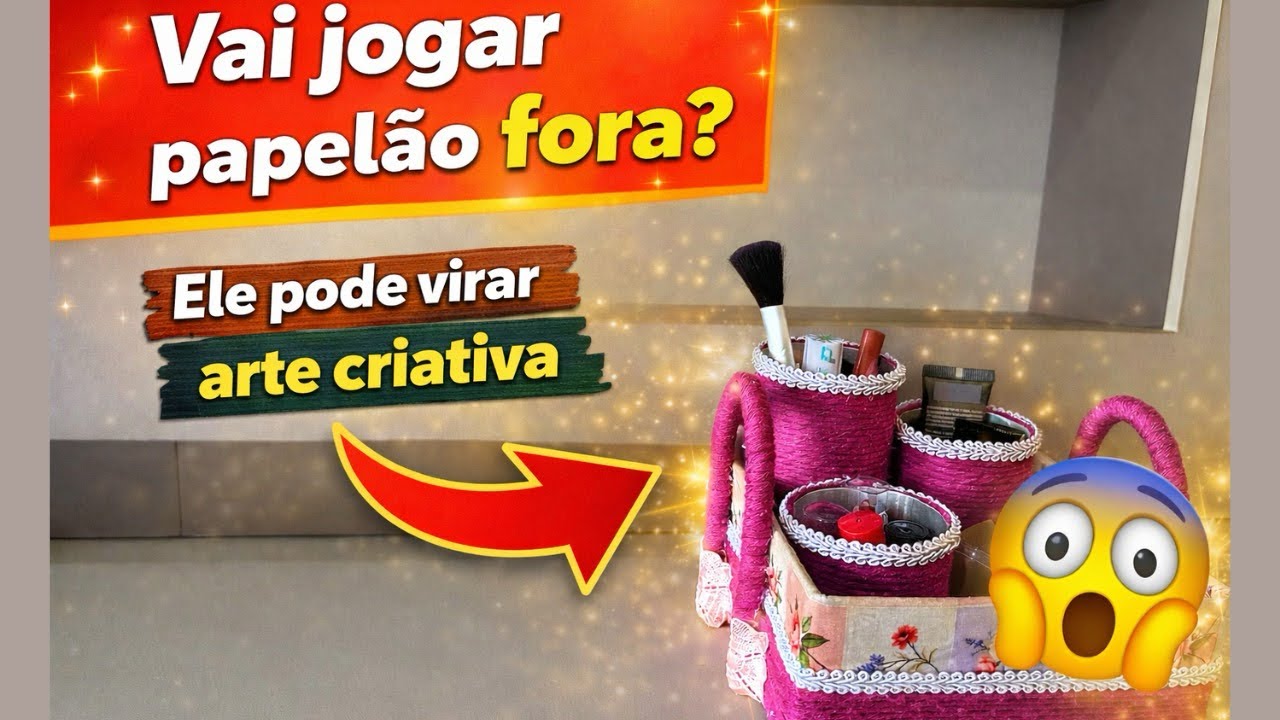 Caixa e papelão vira arte e criatividade 