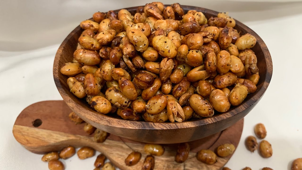 Roasted,Crunchy,Delicious,Healthy, Soybeans in Air Fryer.