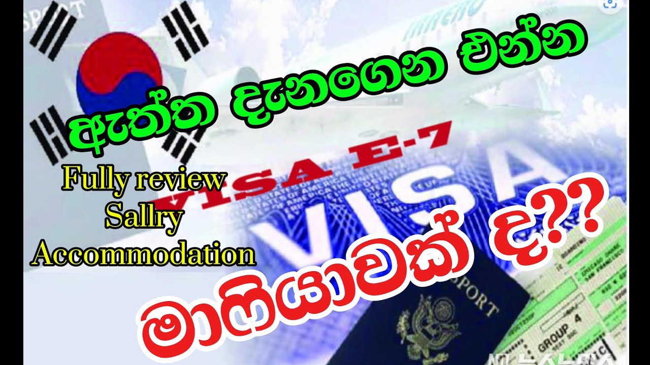 Korea | about E7 visa category සම්පූර්න විස්තරය #korea #srilanka #travel #e7visa