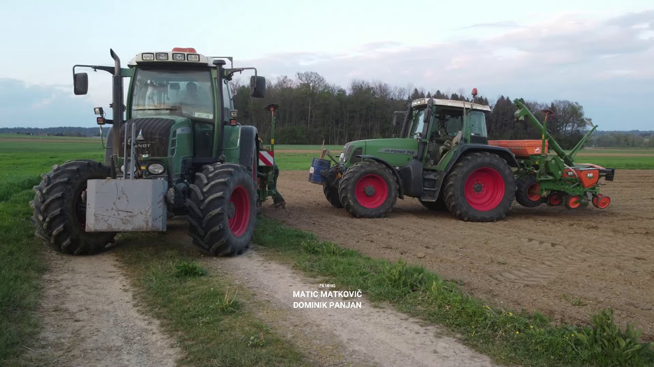 CORN PLANTING ON FARM PUHEK | 2020 | Fendt 712, 312 + Amazone ED 302
