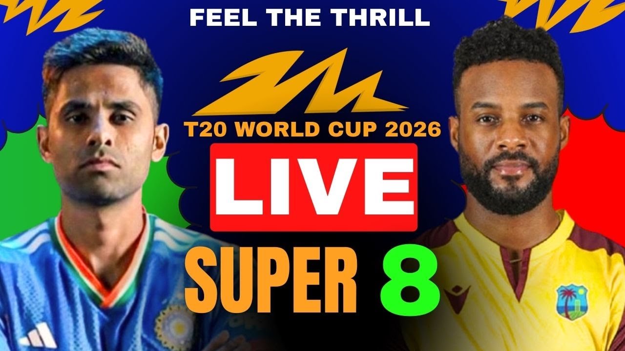 WI vs INDIA Live Match Today T20 WORLD CUP Super 8