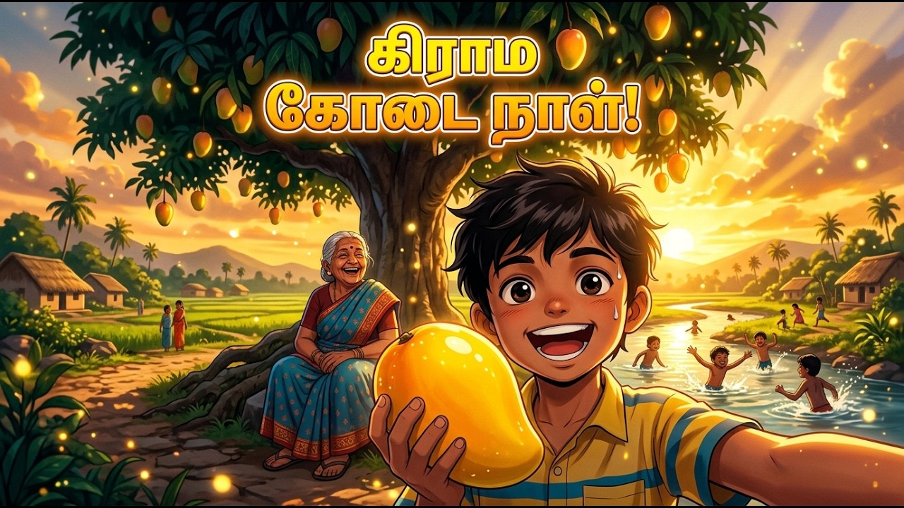 கோடை கால கிராம வாழ்க்கை… இதயம் நனைக்கும் ஒரு நாள் 🌾 | Ghibli Style Tamil Village Story #ghiblistyle