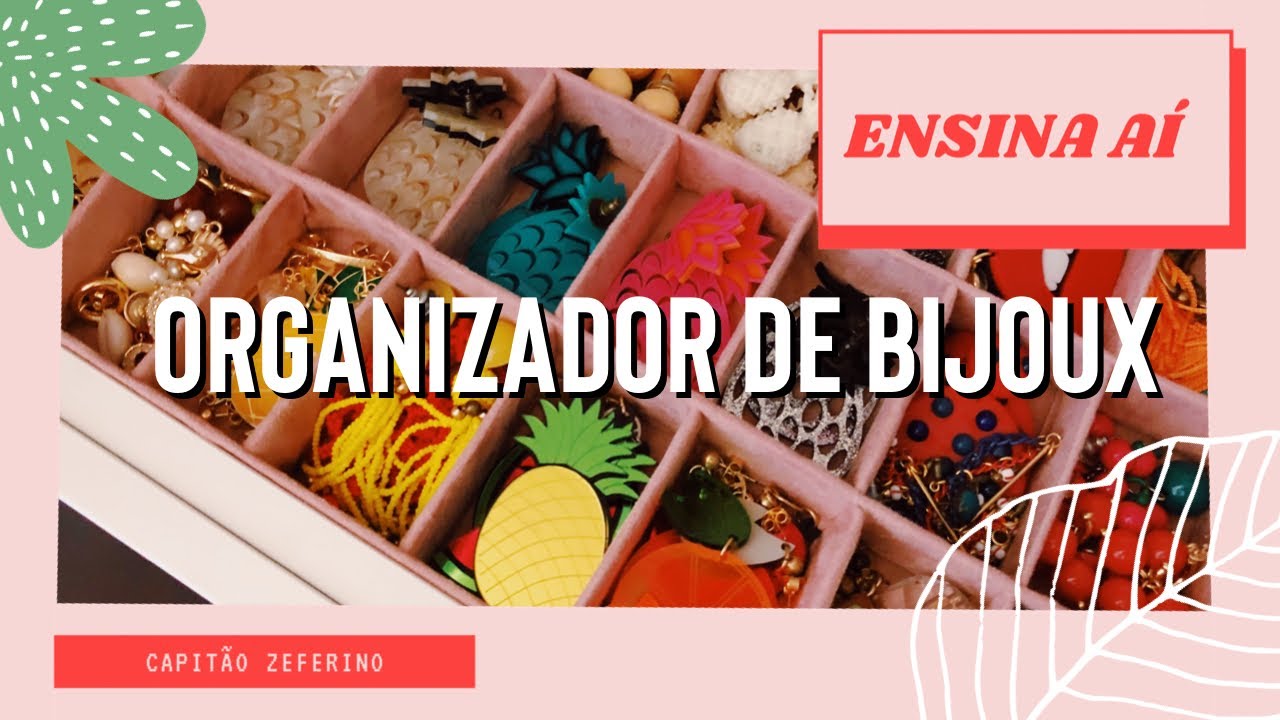 NOVO QUADRO: COMO FAZER ORGANIZADOR DE BIJUTERIAS PARA GAVETAS | GASTANDO POUCO! #ENSINAAÍCAPITAO