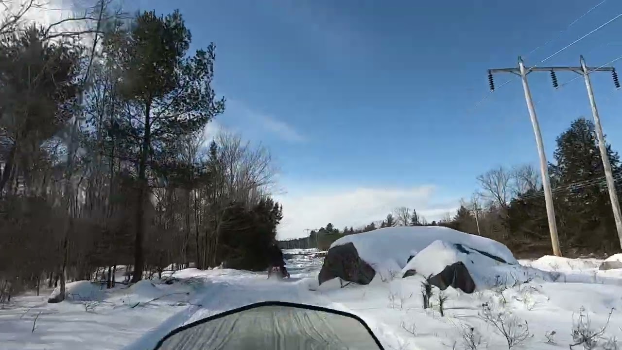 Come along on a snowmobile trail ride in Maine. #pov #snowmobile
