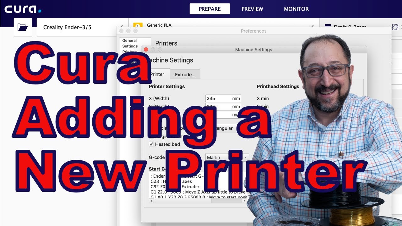 Setting up a New 3d Printer in Cura