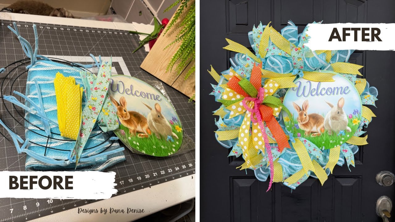 Easter Mesh Wreath - Tutorial