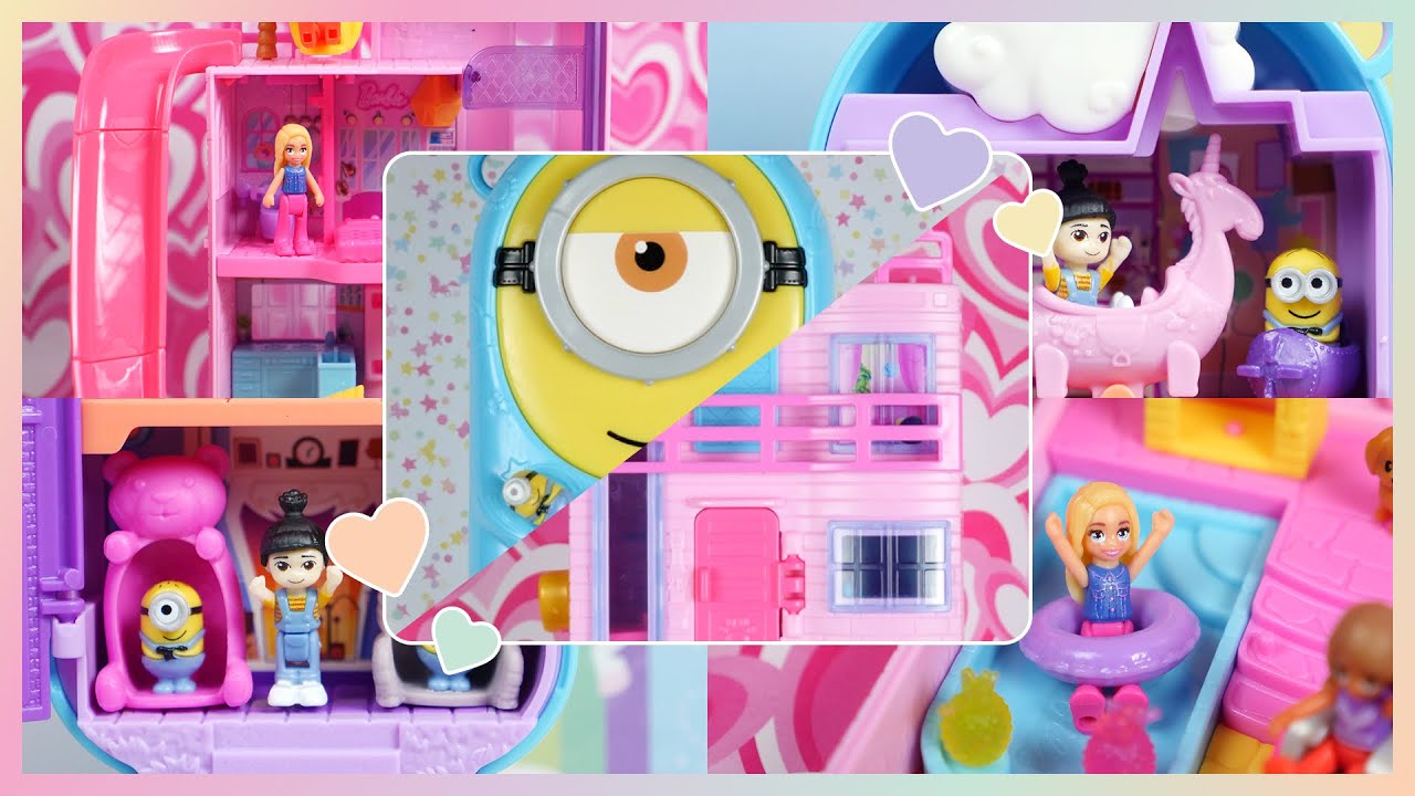 ✨SHOWCASE✨ Polly Pocket Collab: Barbie Dreamhouse & Minions Playset