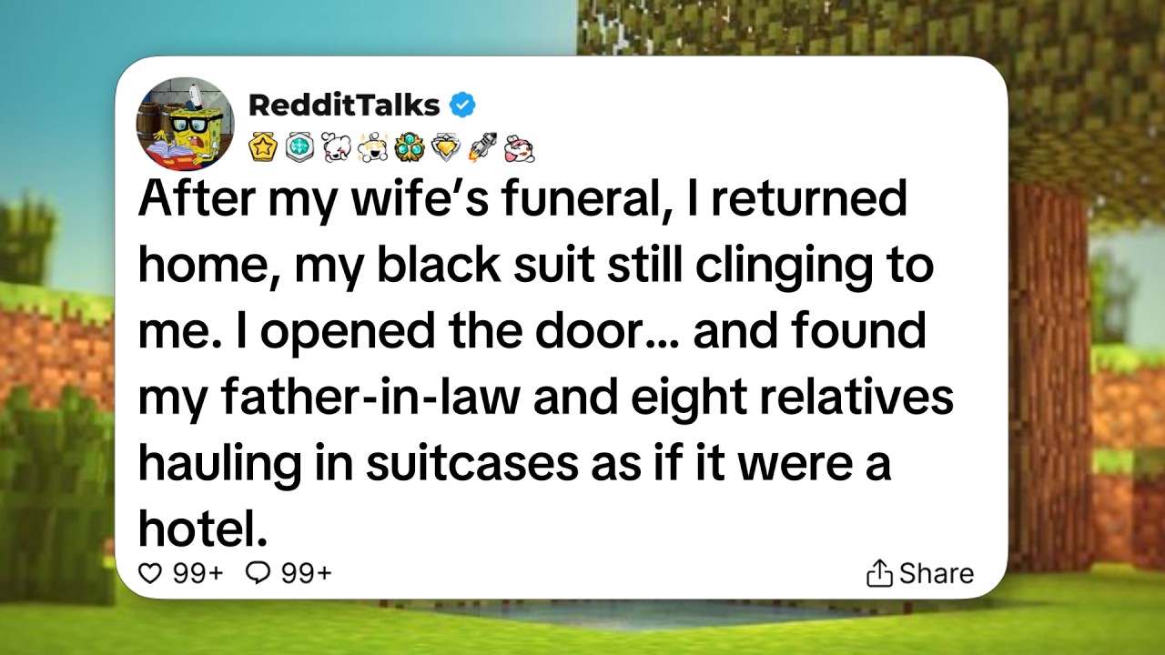 After my wife’s funeral, I returned home, my black suit still clinging to me. I opened the door…
