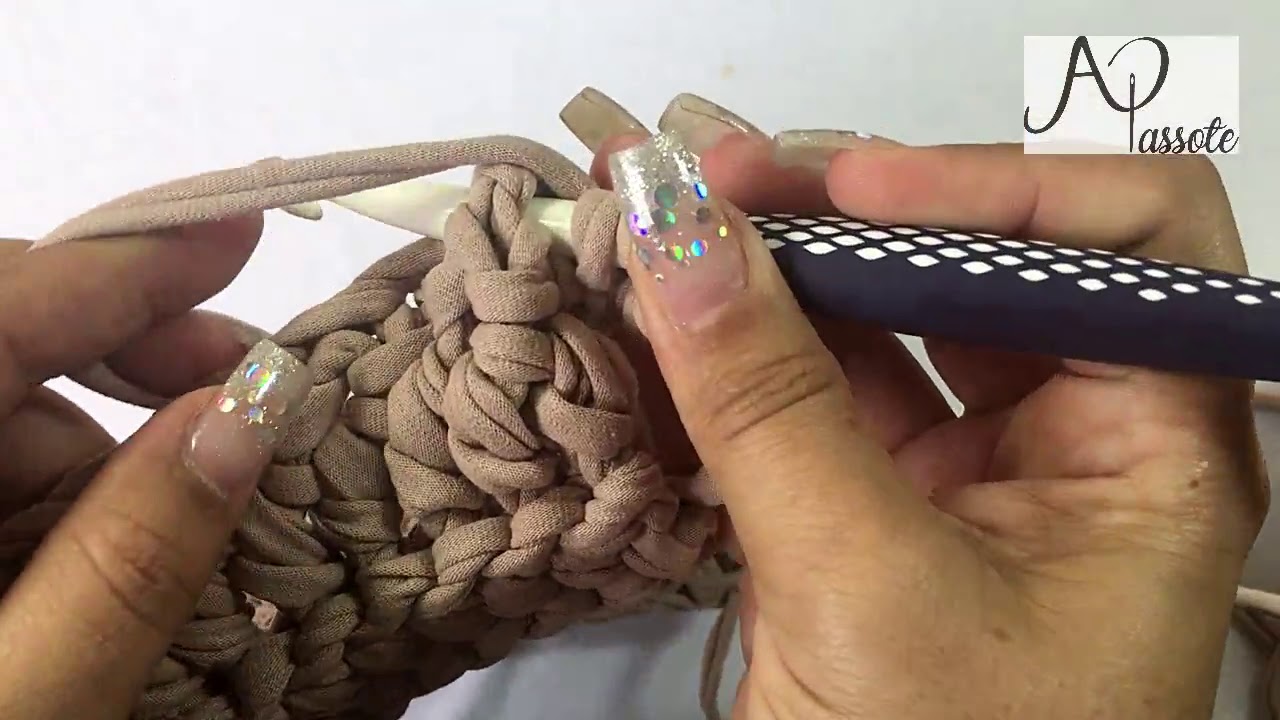 Bolsa de Croche - Bolsa Trança - passo a passo