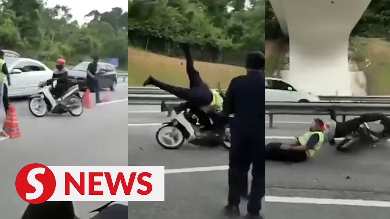 Seremban cops nab biker who rammed into JPJ officer at roadblock