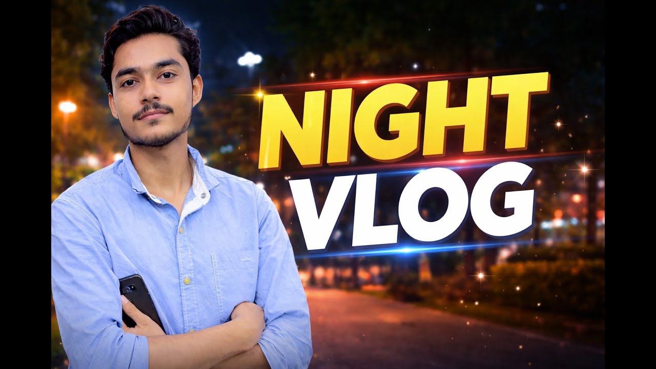 Late Night Walk Vlog | Beautiful Park & Road View