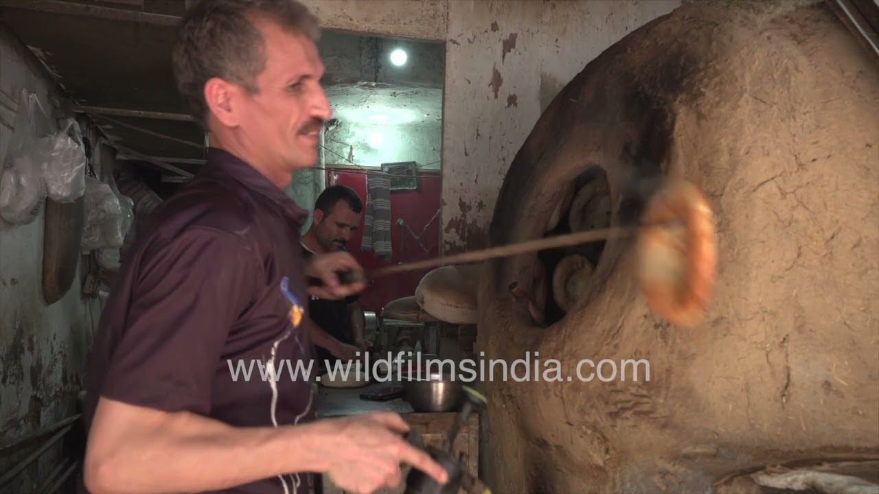 Afghani bread being made in Bhogal, Delhi: Breads of the world