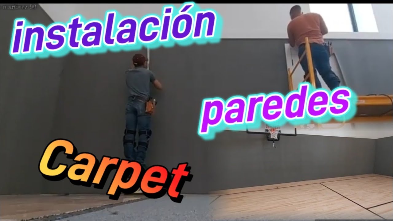 instalaci&oacute;n de carpeta en paredes,carpet installation on playground
