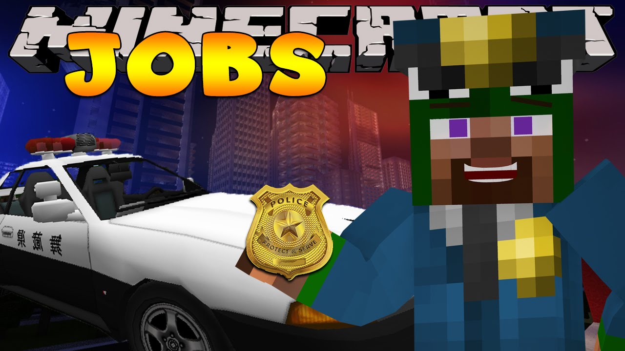 Minecraft Jobs - WORKING AS A POLICE OFFICER! (Custom Roleplay)