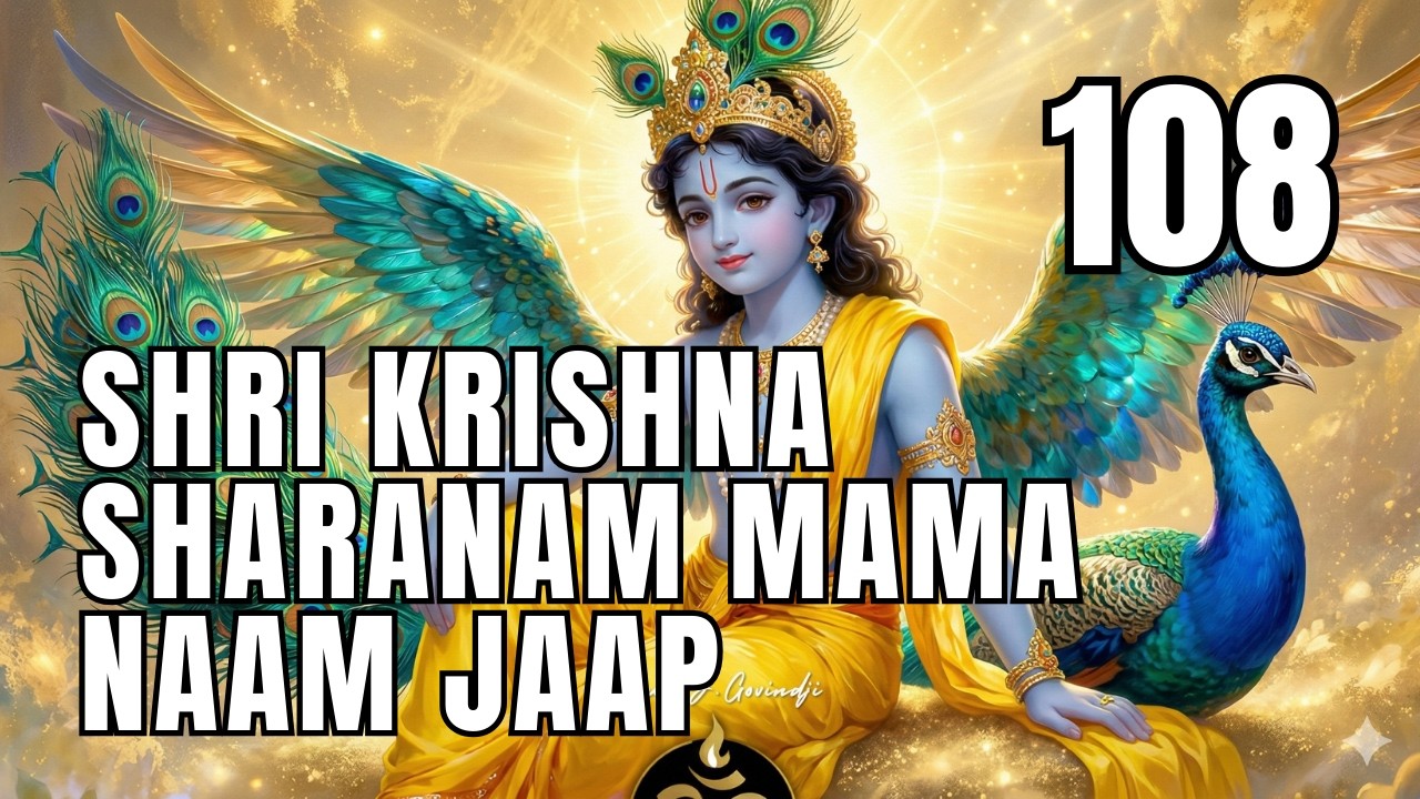Shri Krishna Sharanam Mama x108 Naam Jaap | 108 Times | Deep Chant Loop by Aum Jagdish Govindji