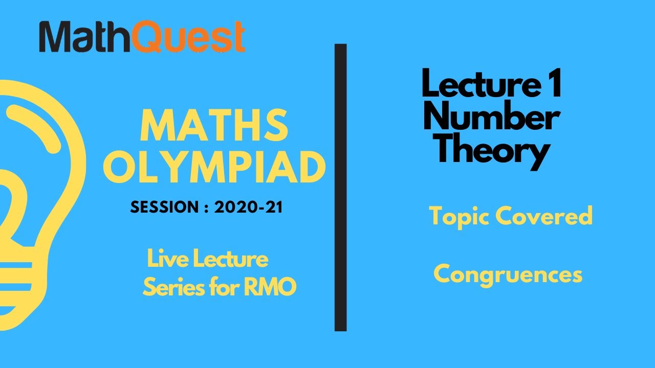 Congruence Modulo | Number Theory | Pre RMO Series | Lecture 11
