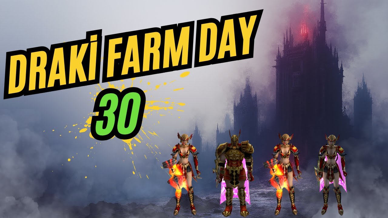 30 GÜN'DE NE KASTIK??/ Draki Farm Day #30 / 4 Karakter 12 Tur Draki Tower / #knightonline