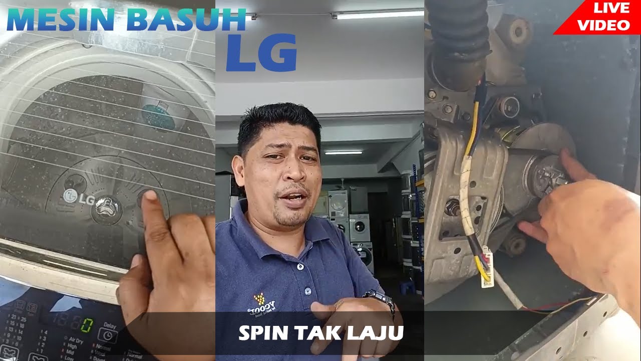 MESIN BASUH LG SPIN TAK LAJU