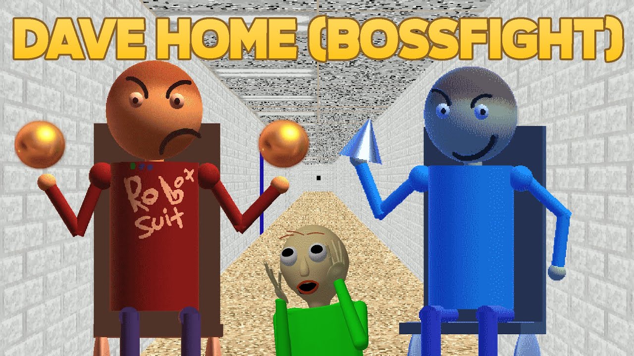 Bossfight is Ez 😏 | Dave Home 1.4.0 (Bossfight Dave) [мод Baldi's Basics]