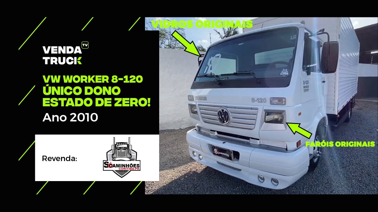 QUANDO UM CAMINHÃO 2010 TEM ESSES DETALHES ELE CHAMA ATENÇÃO! VW WORKER 8120 3/4 BAÚ | SÓ CAMINHÕES