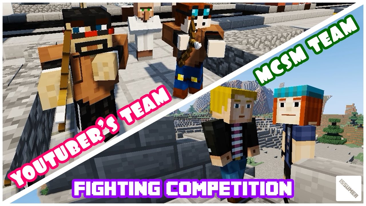 Team Match: DanTDM, CaptainSparklez VS Lukas, Petra - Minecraft Animation