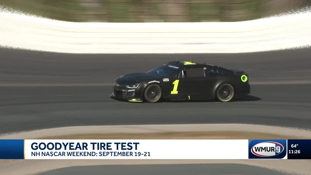 NASCAR drivers test tires at New Hampshire Motor Speedway