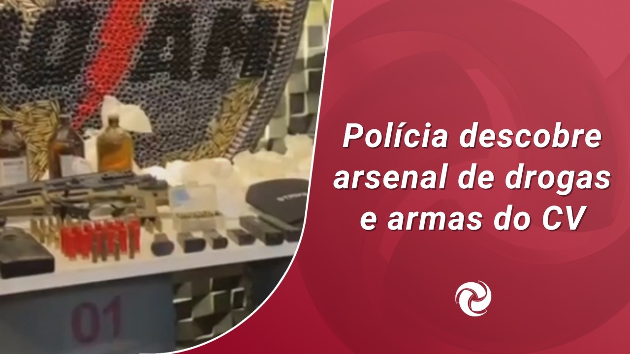 Polícia descobre arsenal de drogas e armas do CV