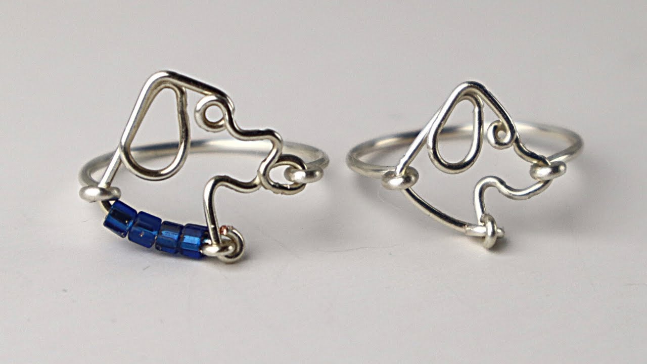 Simple Wire Dog Head Ring Jewelry Making Tutorial