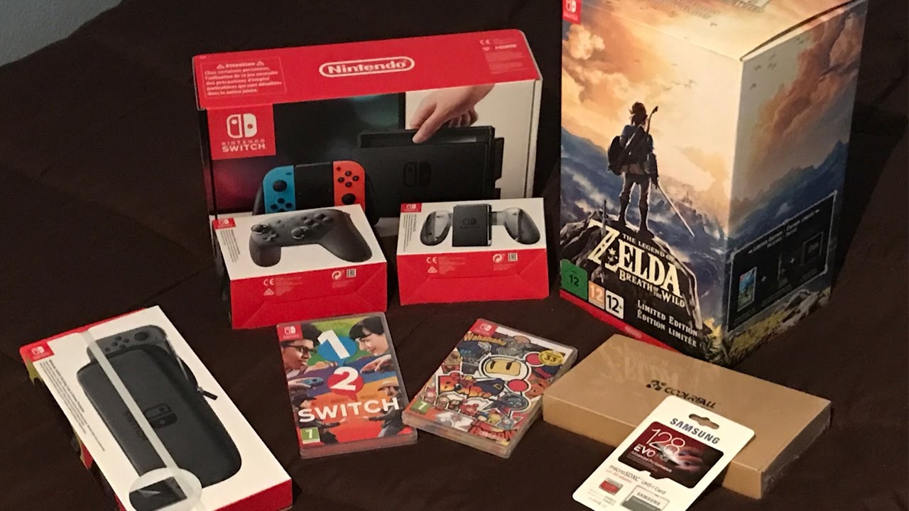 Unboxing Nintendo Switch + Zelda Edición Limitada, otros juegos y Accesorios